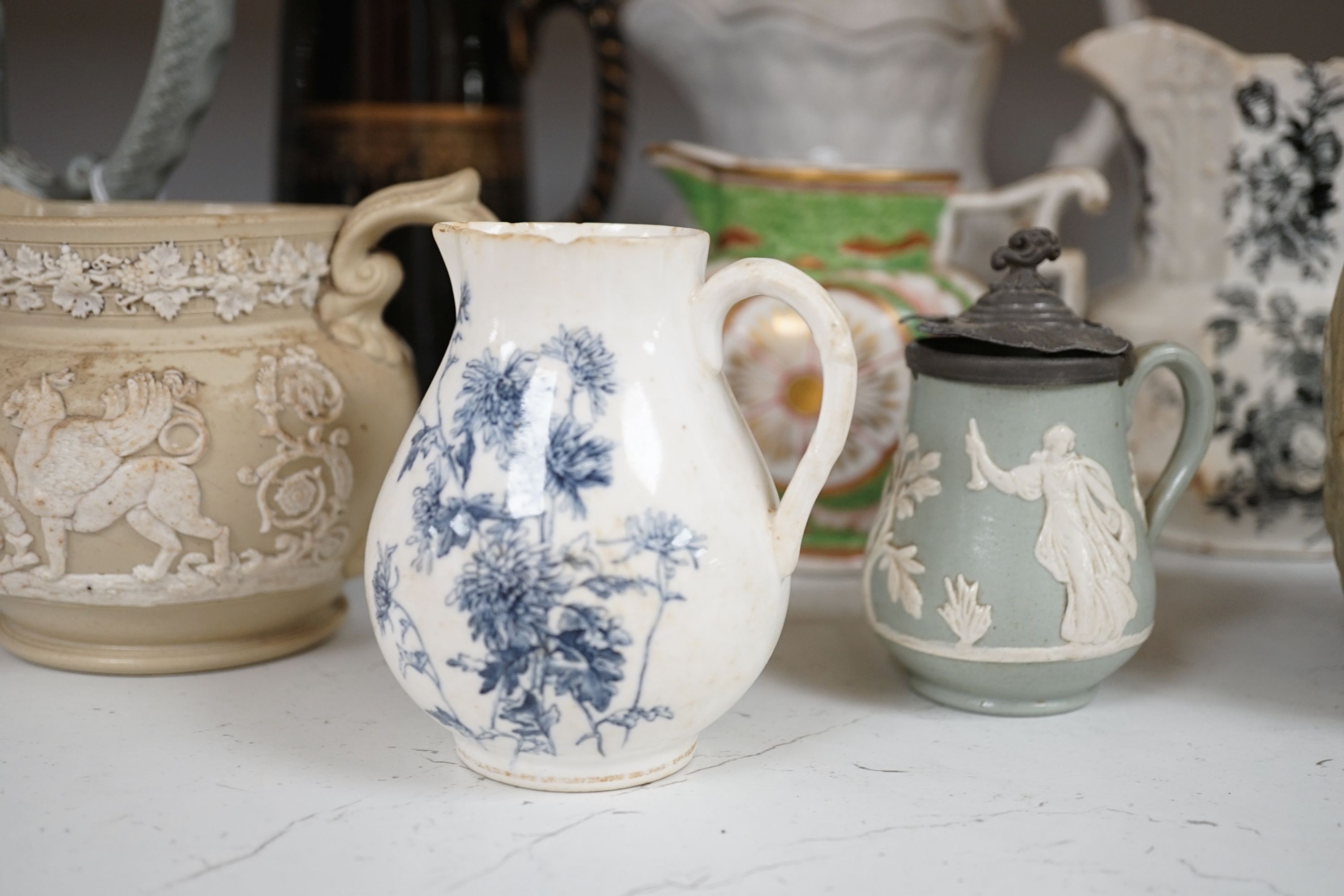 A group of 19th century pottery jugs